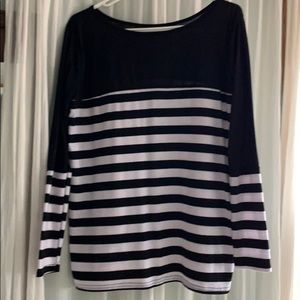 Striped long sleeve top